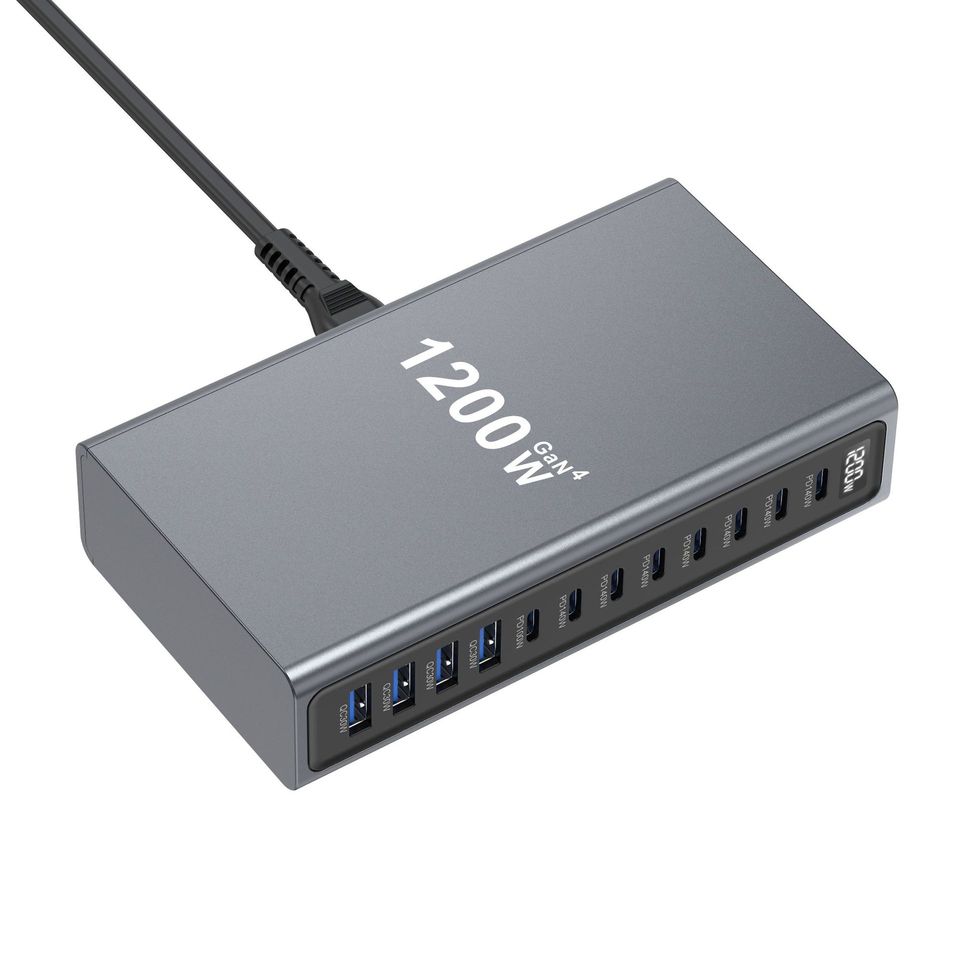 Multi Port Usb Hub - 新型1200WマルチポートGaNデスクトップハブステーションアダプター、MacBook Proラップトップ用140W PD USB急速充電、電話・タブレット用100W