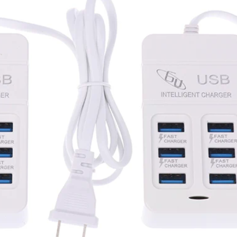 Multi Port Usb Hub - 1PC USプラグ 6ポート マルチポートUSB充電器 35W PD
