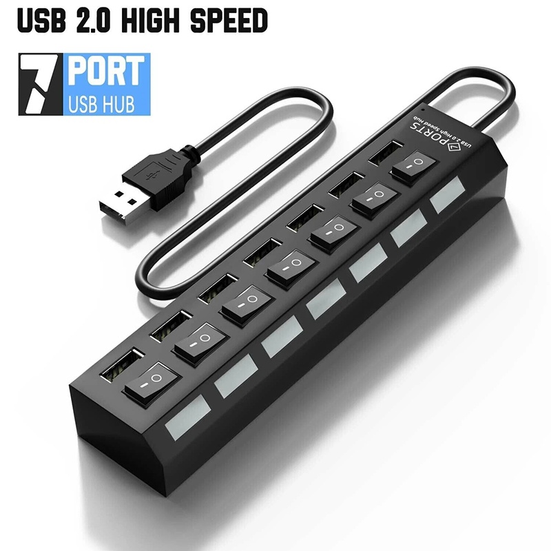 Multi Port Usb Hub - 7in1 USB 3.0ハブ マルチUSBスプリッターハブ USB電源アダプター マルチ拡張USB