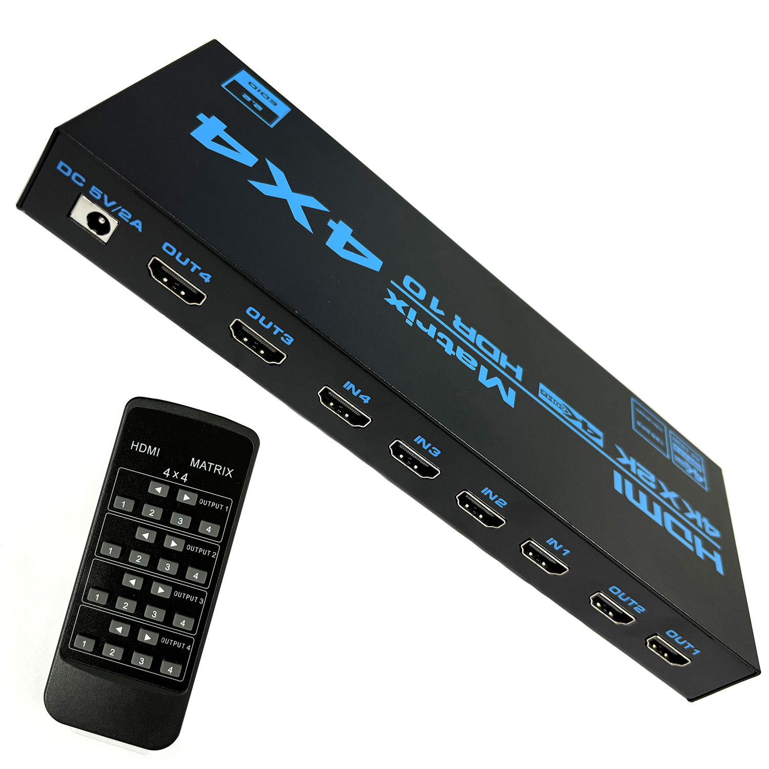Hdmi Matrix Switch - 4K HDMIマトリックススイッチ 4入力4出力 4K 60Hz トゥルーマトリックス