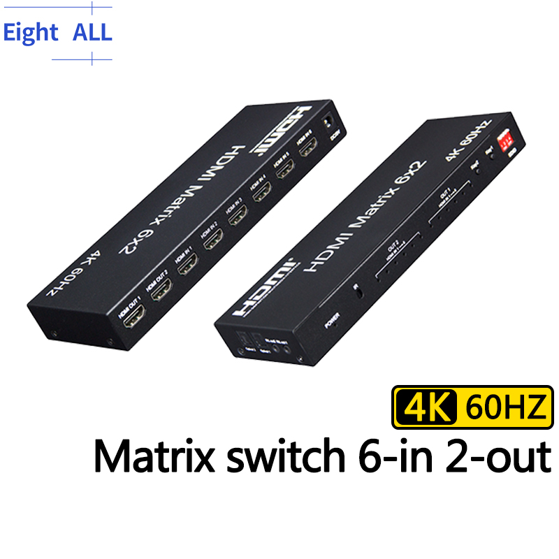 Hdmi Matrix Switch - マトリックススイッチHdmi 6x2 4k 60hz hdmi mat6