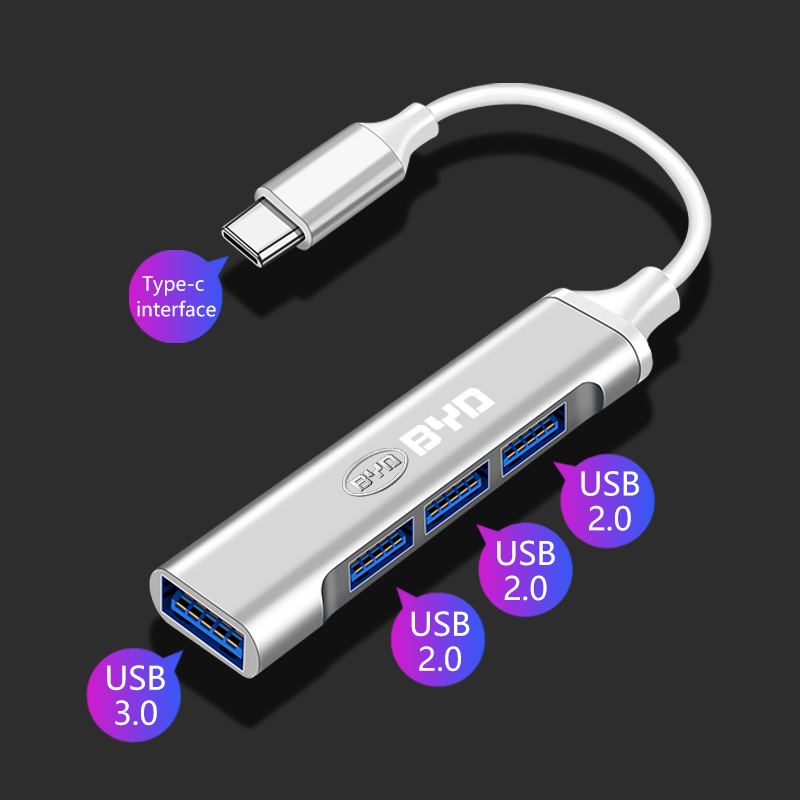 Multi Port Usb Hub - Type-C USBアダプター マルチポート分配器 ハブ 車載アクセサリー BYD