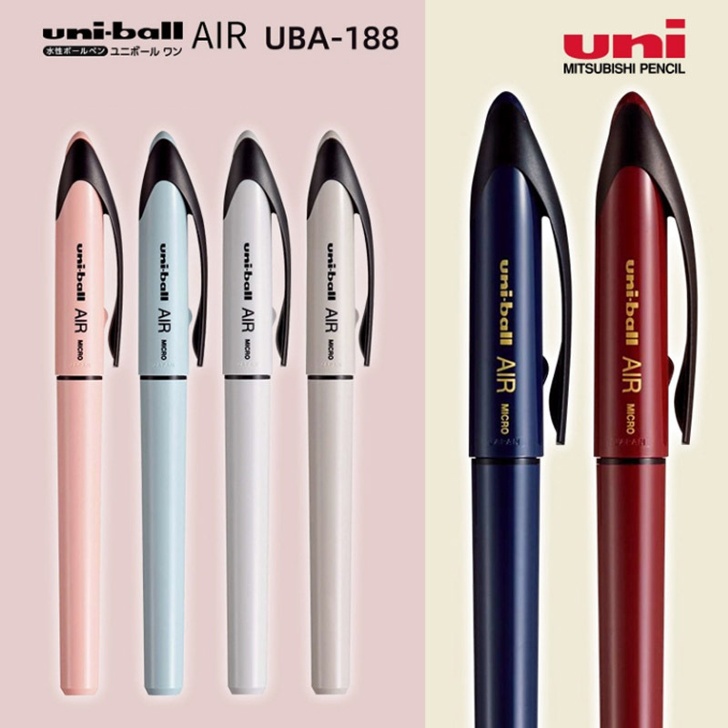 Office Work Tech - ユニボールエアマイクロゲルローラーボールペン UBA-188 0.5/0.7 ミリメートル日本の文具ブラックテクノロジーストレート液体フリーコントロールインク