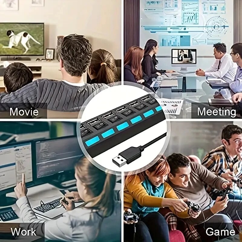 高速 4/7 ポート USB ハブ 2.0 アダプター エキ - Multi Port Usb Hub のレビューと価格