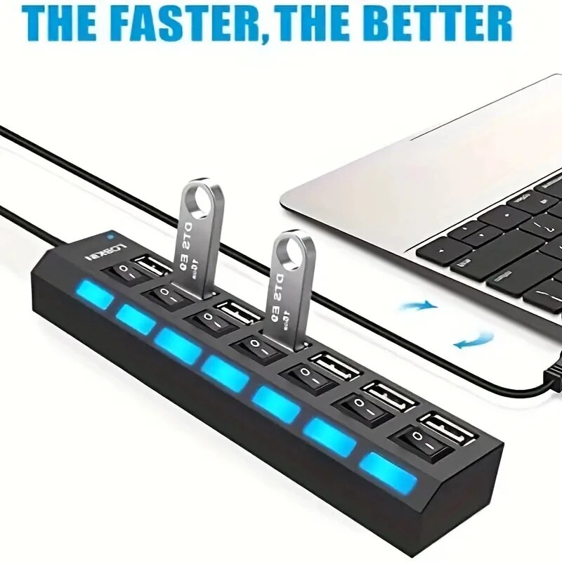 高速 4/7 ポート USB ハブ 2.0 アダプター エキ - Multi Port Usb Hub のレビューと価格