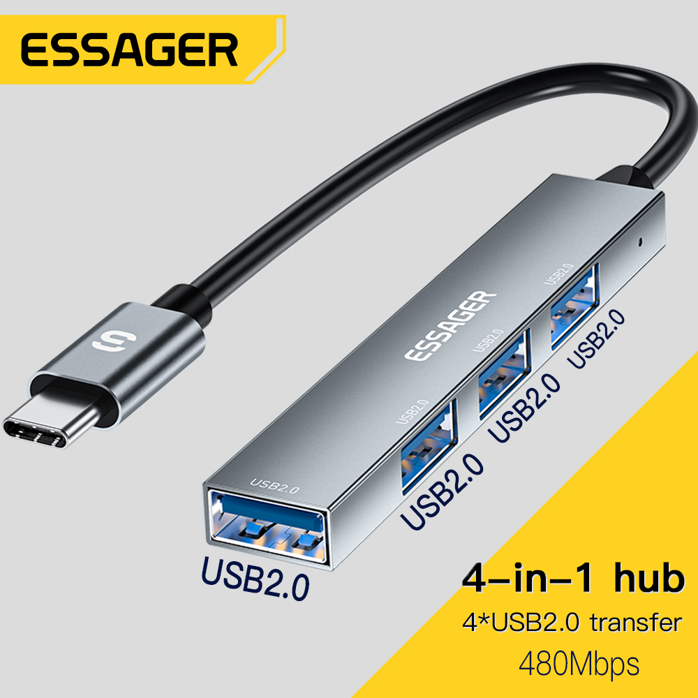 Essager 4 in 1 USB C ケーブルハブ US - Multi Port Usb Hub のレビューと価格