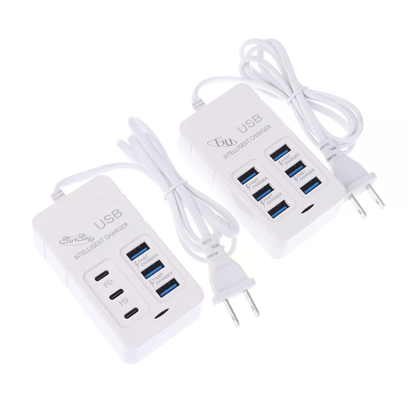 1PC USプラグ 6ポート マルチポートUSB充電器 35 - Multi Port Usb Hub のレビューと価格