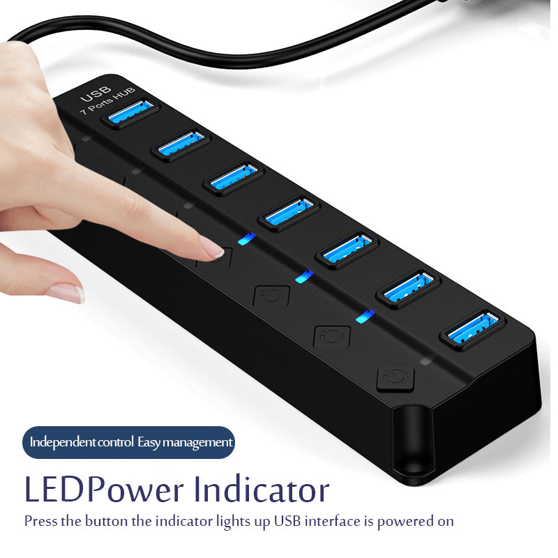 7in1 USB 3.0ハブ マルチUSBスプリッターハブ  - Multi Port Usb Hub のレビューと価格