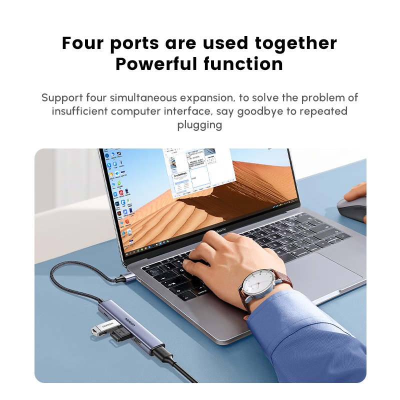 UGREEN USBハブ、4つのUSB2.0ポート、1つのT - Multi Port Usb Hub のレビューと価格