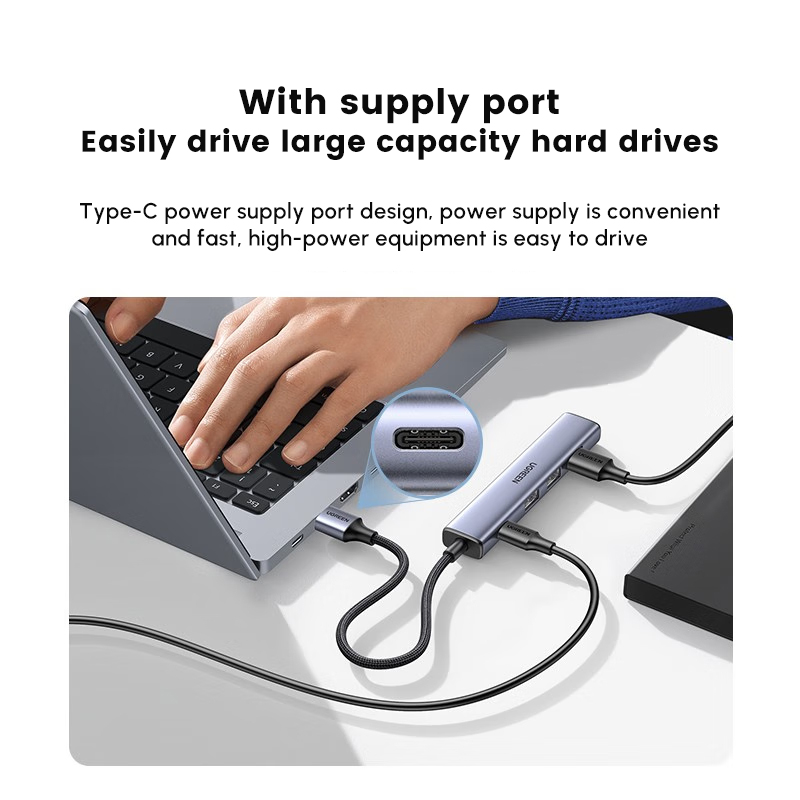 UGREEN USBハブ、4つのUSB2.0ポート、1つのT - Multi Port Usb Hub のレビューと価格
