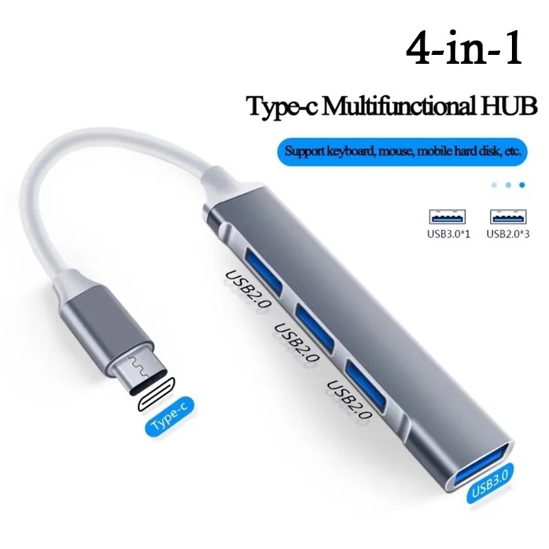 4ポートマルチスプリッターUSB 3.0ハブ タイプCハブ  - Multi Port Usb Hub のレビューと価格
