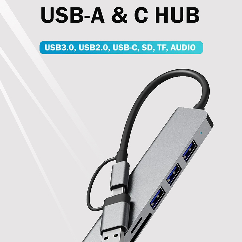 タイプCハブUSBスプリッター 8in1 USBエクステンダ - Multi Port Usb Hub のレビューと価格