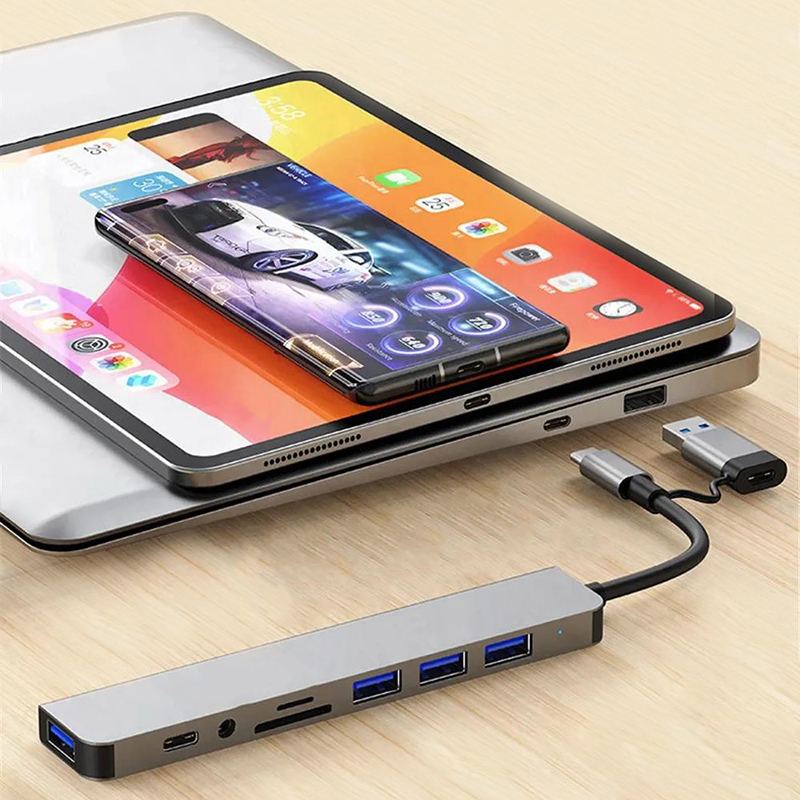 タイプCハブUSBスプリッター 8in1 USBエクステンダ - Multi Port Usb Hub のレビューと価格