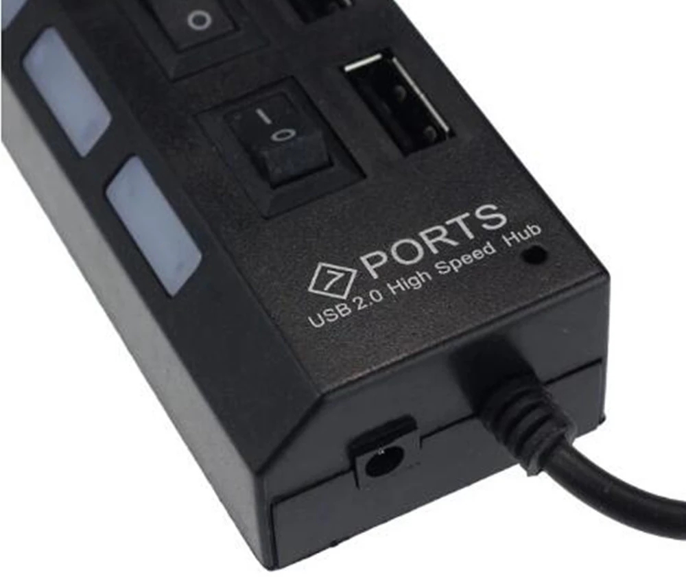 7 ポート USB 2.0 ハブスプリッターラップトップコン - Multi Port Usb Hub のレビューと価格