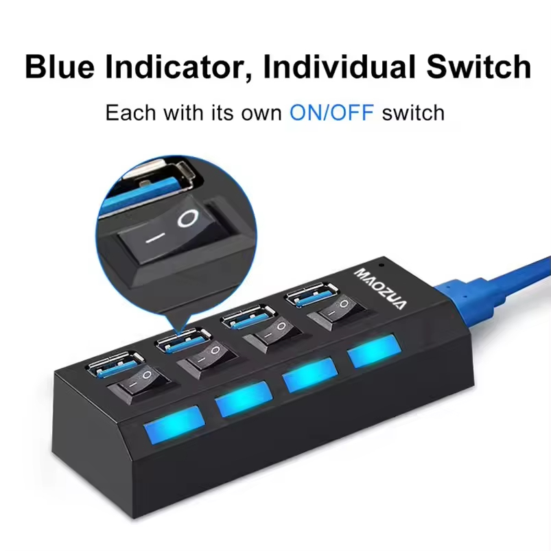 高速 4 ポート USB ハブ 4×USB 3.0 アダプタ - Multi Port Usb Hub のレビューと価格