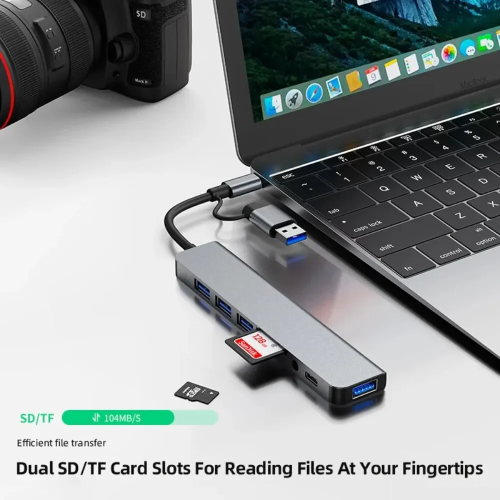 8 In 2 USB-C ハブ 3.0 SD/TF カードリ - Multi Port Usb Hub のレビューと価格