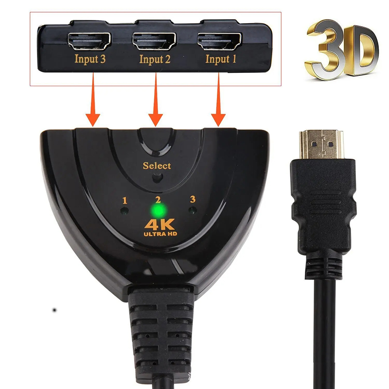 HDMI対応スイッチKVMスプリッター 4K 2K 3D 3 - Hdmi Matrix Switch のレビューと価格