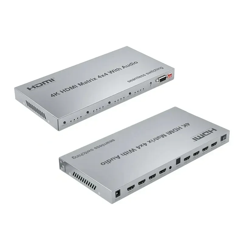 4K 60Hz 4x4 HDMIマトリックス R/L 3.5 - Hdmi Matrix Switch のレビューと価格