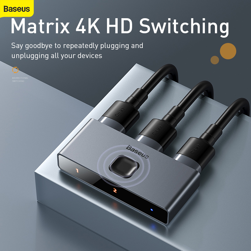Baseus 4 18k hdスイッチャー双方向スイッチデジ - Hdmi Matrix Switch のレビューと価格