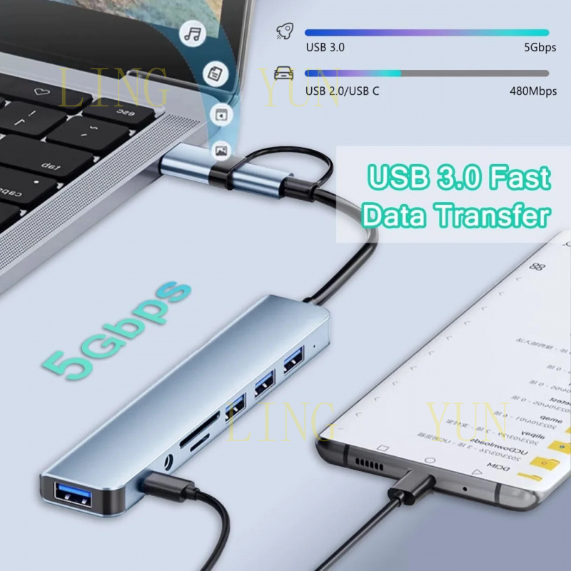 Z タイプ C ハブ USB ハブ USB 3.0 USB  - Multi Port Usb Hub のレビューと価格