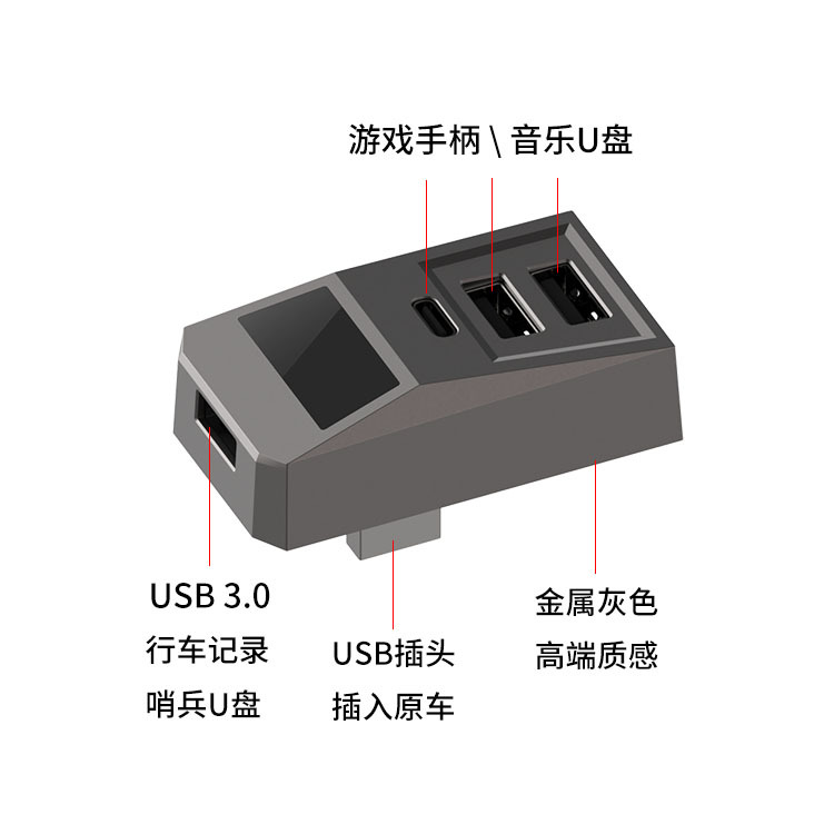 USB ハブ車のグローブボックスドッキングステーションアダプ - Multi Port Usb Hub のレビューと価格